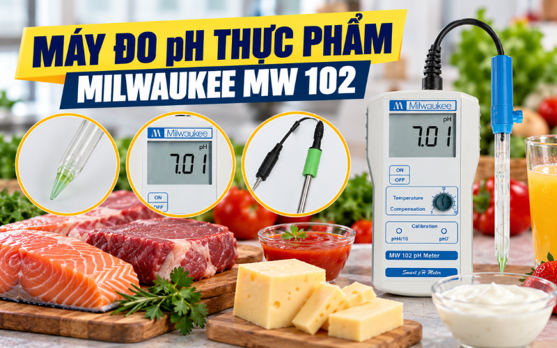 Máy đo pH thực phẩm Milwaukee MW 102