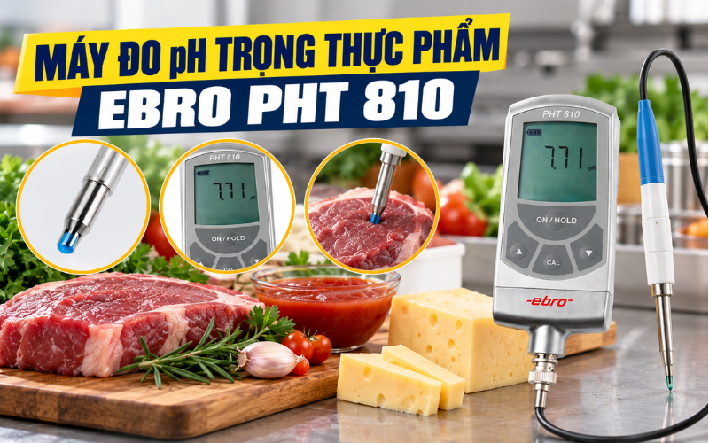 Máy đo pH trong thực phẩm EBRO PHT 810