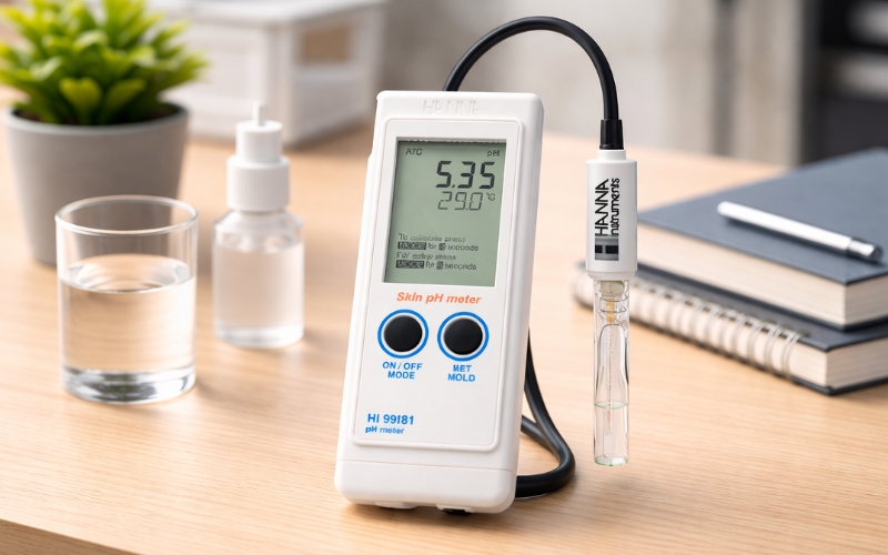Máy đo PH và Nhiệt độ cho da Hanna HI99181 (-2.00 to 16.00 pH)