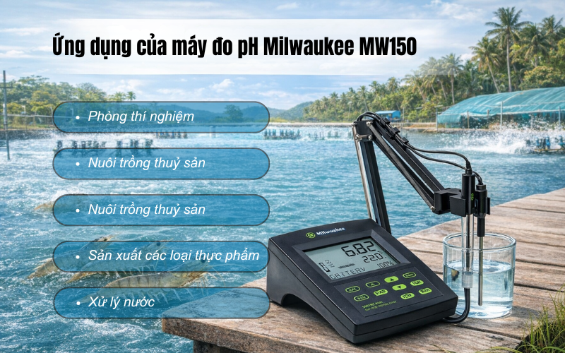 Máy đo pH/mV/nhiệt độ để bàn Milwaukee MW150