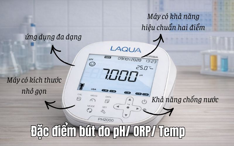 Máy đo ph/orp/ion để bàn Horiba NH3-2000-S  