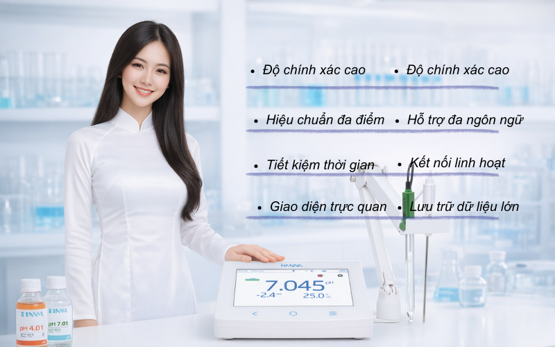 Máy đo PH/ORP/Nhiệt độ để bàn HI6221-02