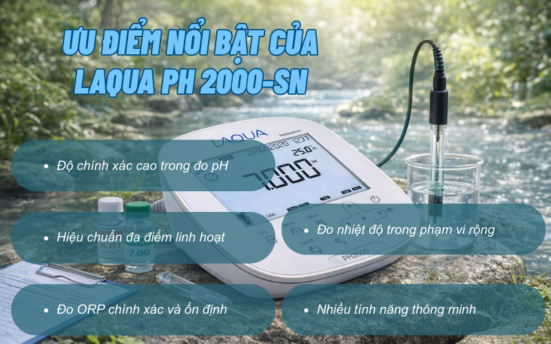 Máy đo pH/ORP/Nhiệt độ để bàn LAQUA PH 2000-SN