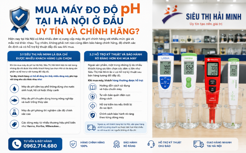Mua máy đo độ pH tại Hà Nội ở đâu uy tín và chính hãng
