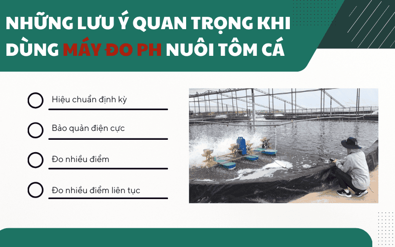 Những lưu ý quan trọng khi dùng máy đo pH nuôi tôm cá