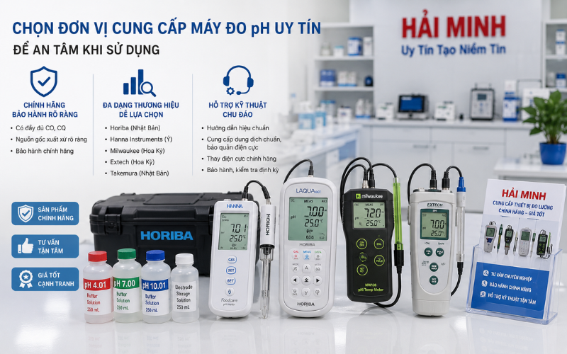 Những tiêu chí để chọn nơi bán máy đo pH cầm tay uy tín tại TP.HCM