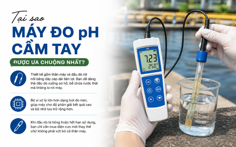Tại sao máy đo pH cầm tay được ưa chuộng nhất