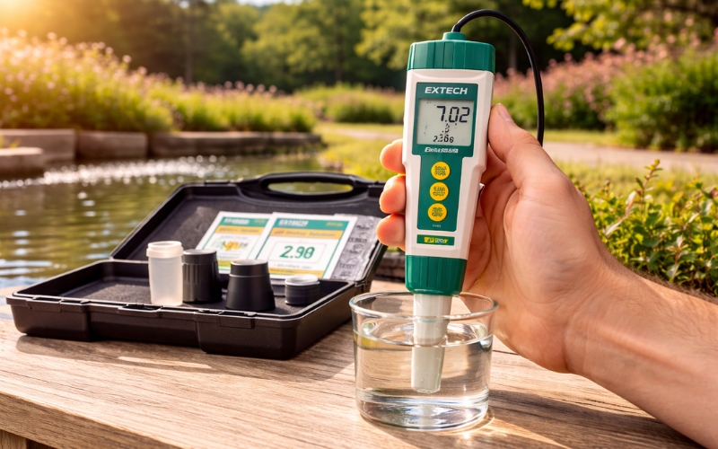 Điểm nổi bật của bộ KIT đo pH/ Chlorine/ Nhiệt độ EXTECH EX800