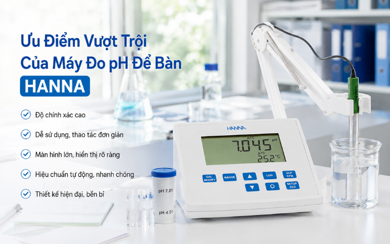 Ưu Điểm Vượt Trội Của Máy Đo Ph Để Bàn Hanna