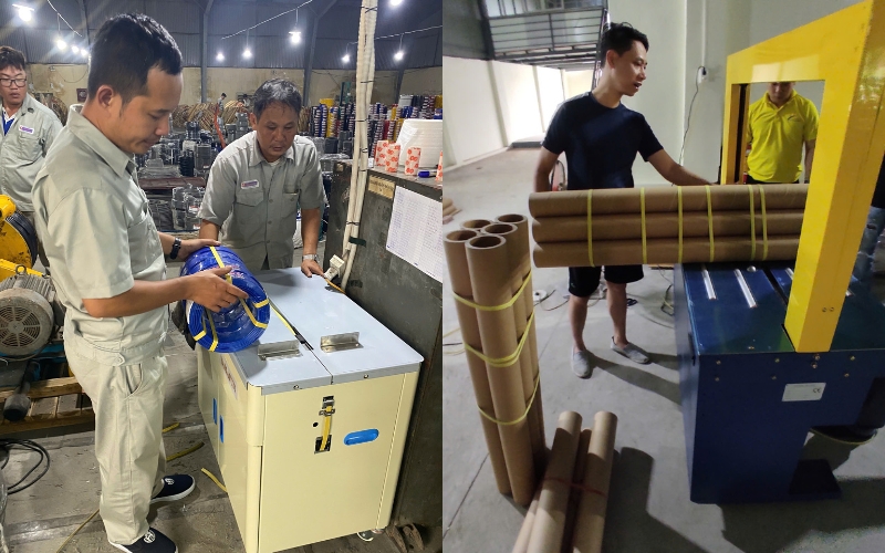 Điểm giống nhau giữa máy đóng đai tự động và bán tự động