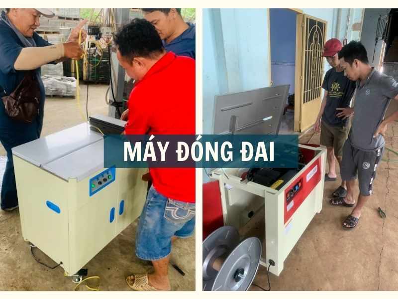Giao hàng và test máy đóng đai tận nơi cho khách
