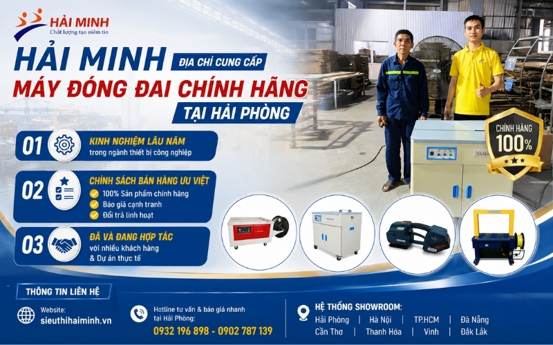 Hải Minh - Địa chỉ cung cấp máy đóng đai chính hãng tại Hải Phòng