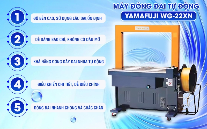 Tính năng nổi bật của máy siết đai tự động Yamafuji WG-22XN
