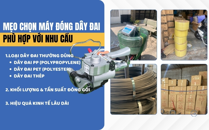 Mẹo chọn máy đóng dây đai phù hợp với nhu cầu
