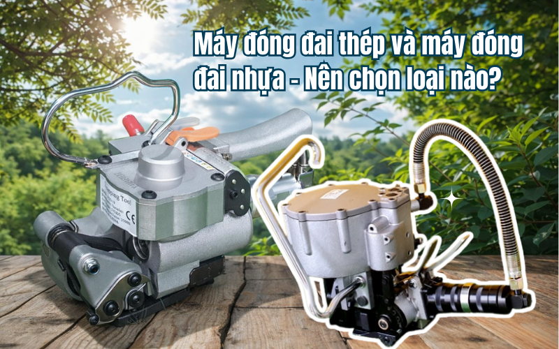 Máy đóng đai thép và máy đóng đai nhựa – Nên chọn loại nào?