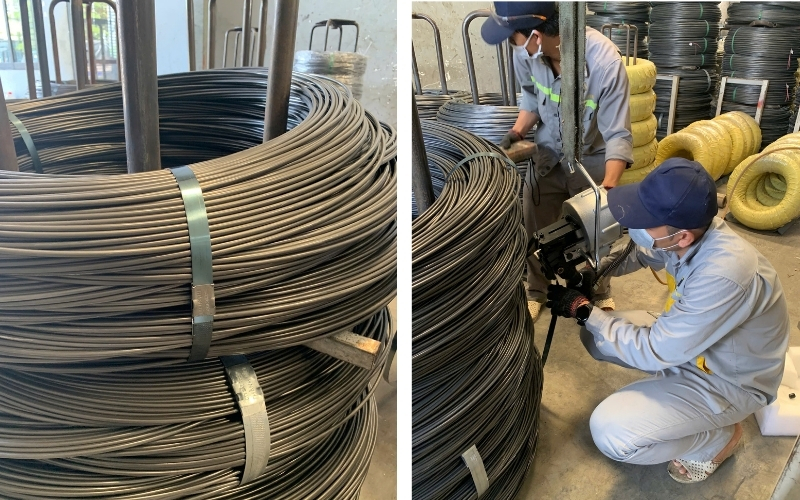 Ứng dụng của máy đóng đai thép trong đóng gói công nghiệp