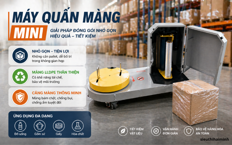 Máy quấn màng mini