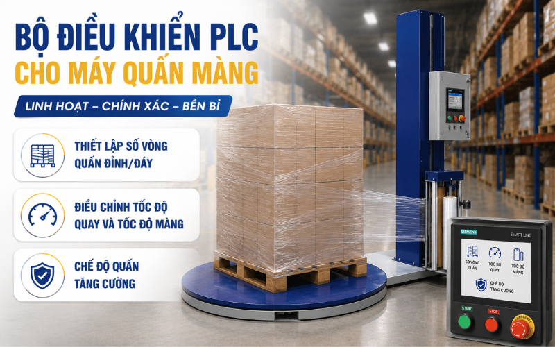 Bộ điều khiển PLC cho máy quấn màng