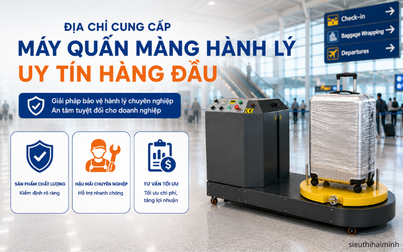 Hải Minh – Địa chỉ cung cấp máy quấn màng hành lý uy tín hàng đầu