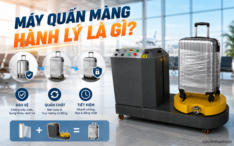 Máy quấn màng hành lý là gì?
