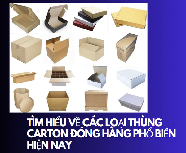 Tìm hiểu về các loại thùng carton đóng hàng phổ biến hiện nay