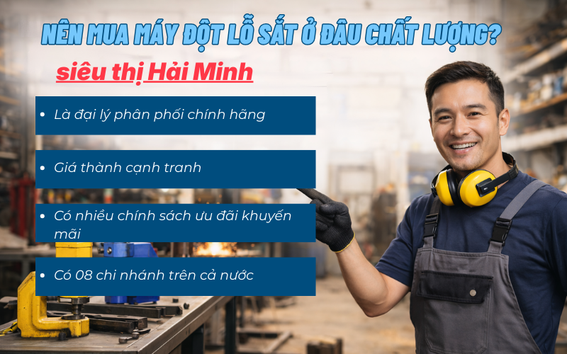 7 mẫu máy đột lỗ sắt hộp mạnh mẽ, giá tốt nhất hiện nay