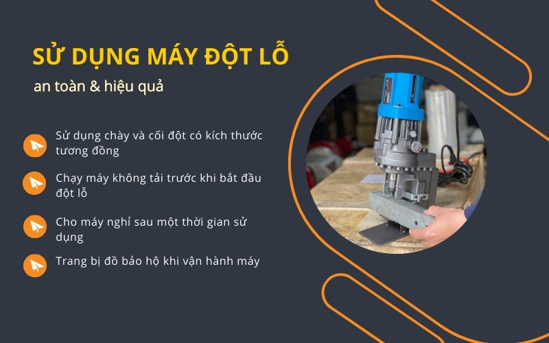 Các bước vận hành máy đột thủy lực an toàn