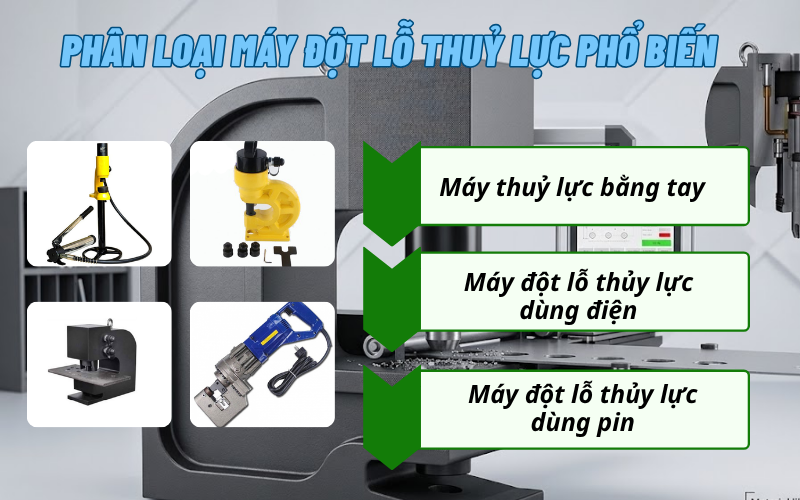 Phân loại máy đột lỗ thuỷ lực phổ biến hiện nay