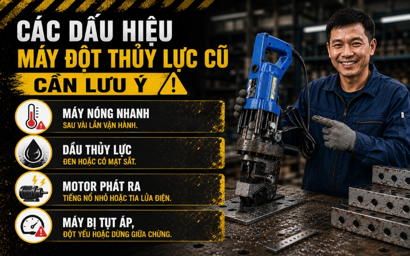Các dấu hiệu của máy đột thủy lực cũ cần lưu ý