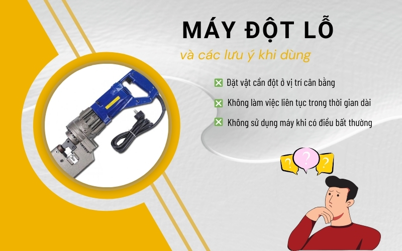 Lưu ý khi sử dụng máy đột lỗ thủy lực
