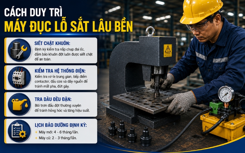 Cách duy trì máy đục lỗ sắt được lâu bền