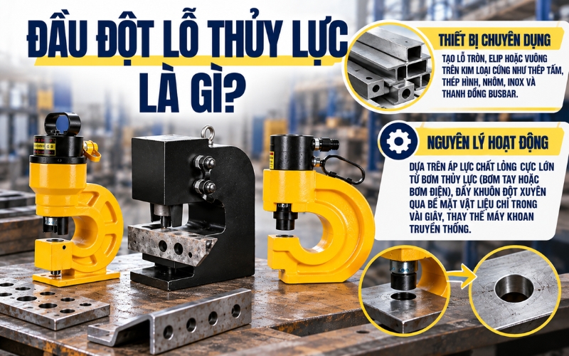 Đầu đột lỗ thủy lực là gì?
