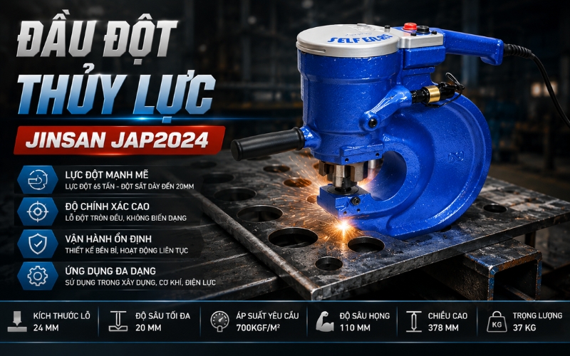 Đầu đột thủy lực Jinsan JAP2024