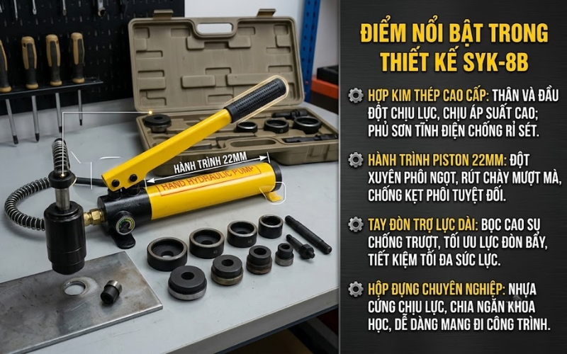 Điểm nổi bật trong thiết kế máy đột SYK 8B