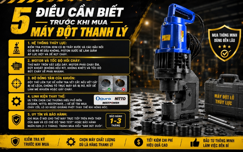 5 điều cần biết trước khi mua máy đột thanh lý