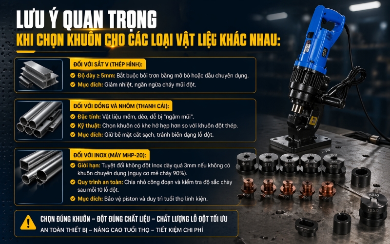 Lưu ý quan trọng khi chọn khuôn cho các loại vật liệu khác nhau