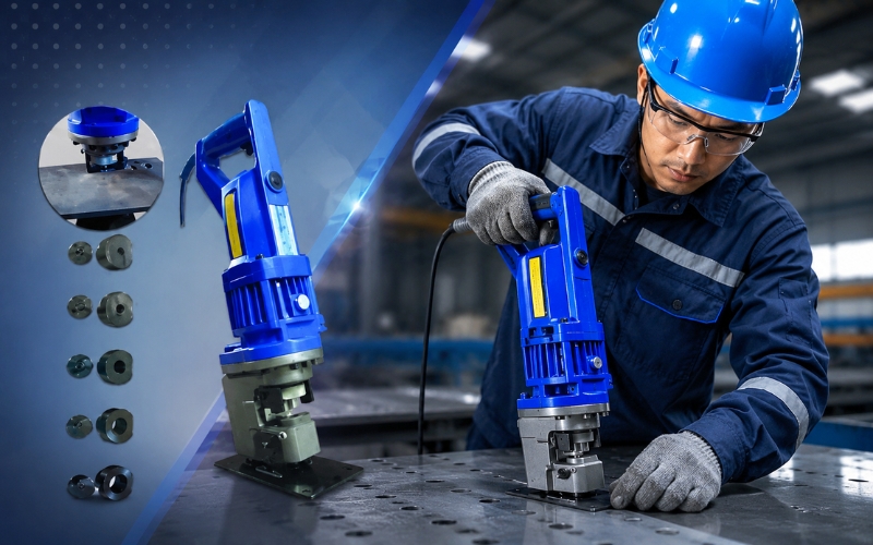 Máy đột lỗ cầm tay bằng điện