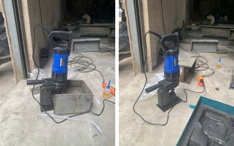 Máy đột lỗ sắt hộp cầm tay 