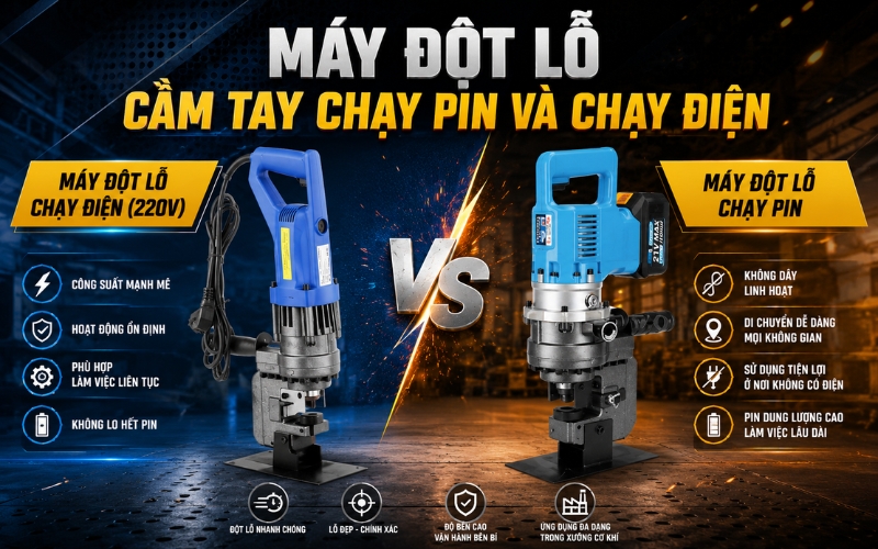 Máy đột lỗ thủy lực cầm tay