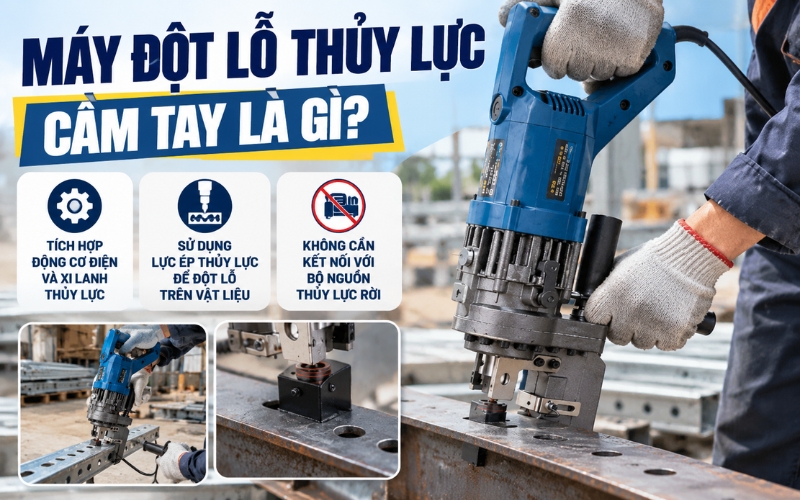 Máy đột lỗ thủy lực cầm tay là gì?
