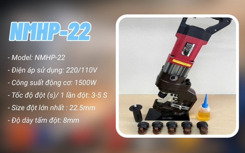 Máy đột lỗ thủy lực chạy điện NMHP-22
