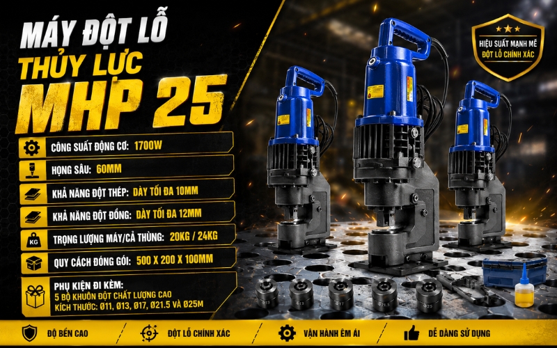 Máy đột lỗ thủy lực mhp 25