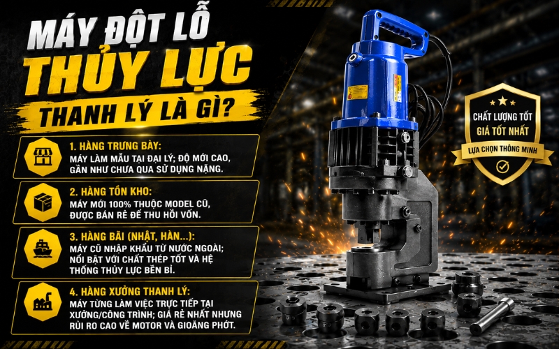 Máy đột lỗ thủy lực thanh lý