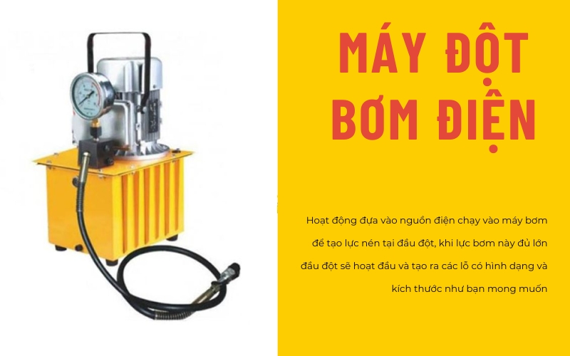 máy đột thủy lực bơm điện