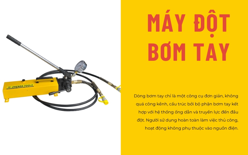 máy đột thủy lực bơm tay