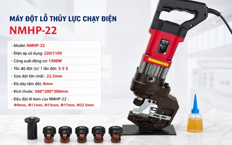 Thông số kỹ thuật của đột lỗ NMHP-22