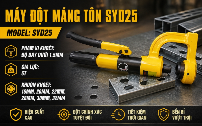 Thông số của Máy đột máng tôn SYD25