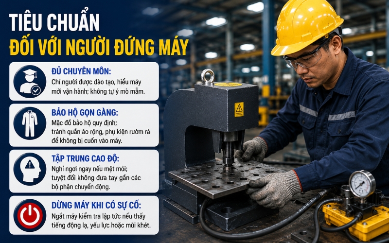 Tiêu chuẩn đối với người đứng máy