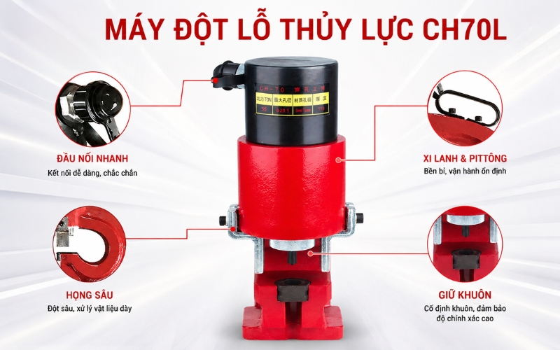 Tính năng nổi bật của máy đột lỗ thủy lực SH-70