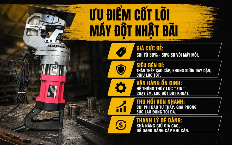 Ưu điểm của máy đột lỗ nhật bãi